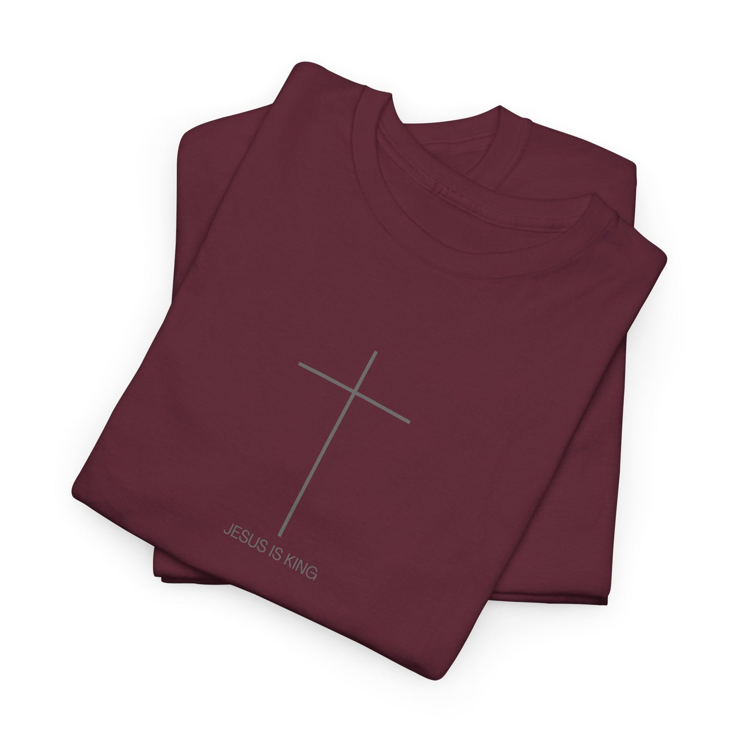 Christian Cross Minimalist Unisex T‑Shirt — Jesus IS King