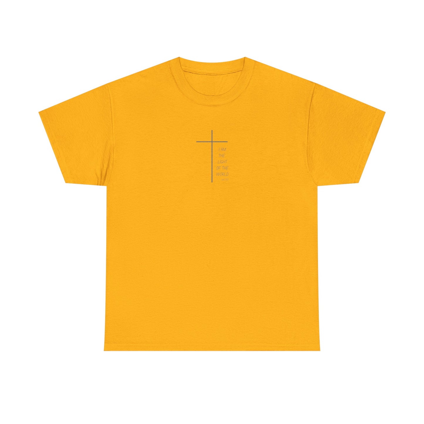 Christian Cross Minimalist Unisex T‑Shirt — I AM THE LIGHT