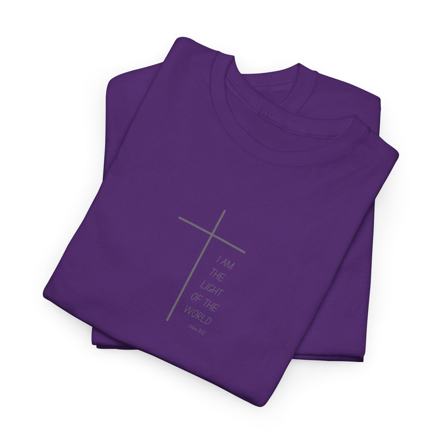 Christian Cross Minimalist Unisex T‑Shirt — I AM THE LIGHT
