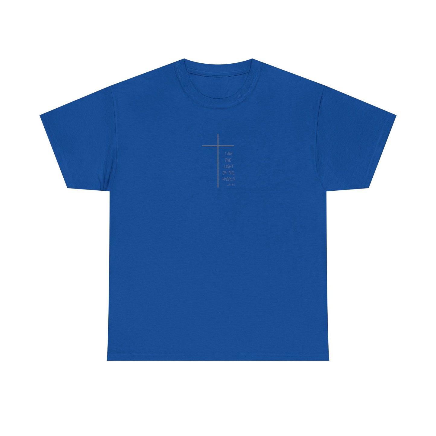 Christian Cross Minimalist Unisex T‑Shirt — I AM THE LIGHT
