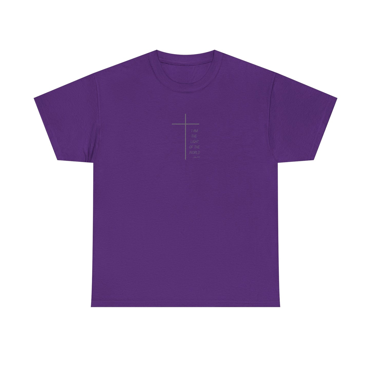 Christian Cross Minimalist Unisex T‑Shirt — I AM THE LIGHT