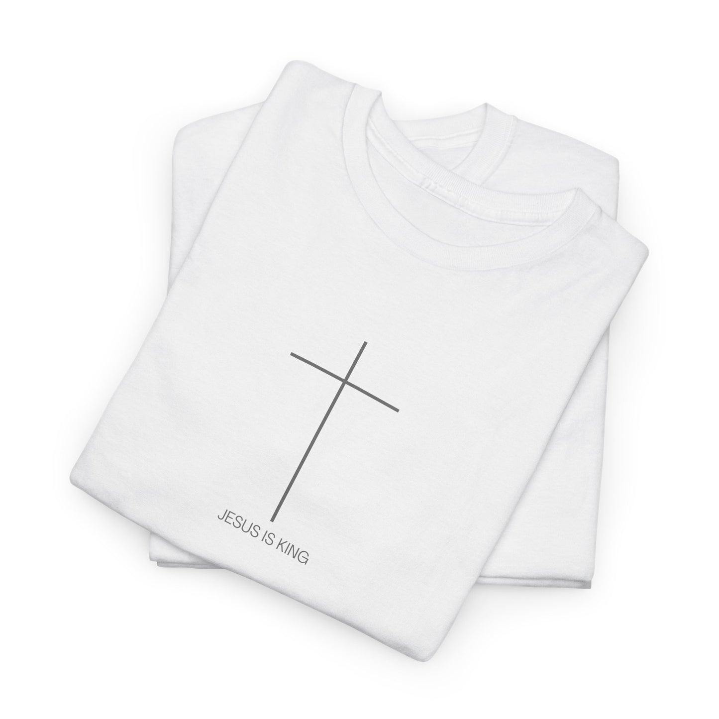 Christian Cross Minimalist Unisex T‑Shirt — Jesus IS King