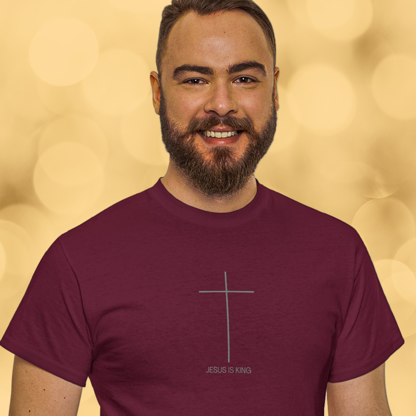 Christian Cross Minimalist Unisex T‑Shirt — Jesus IS King