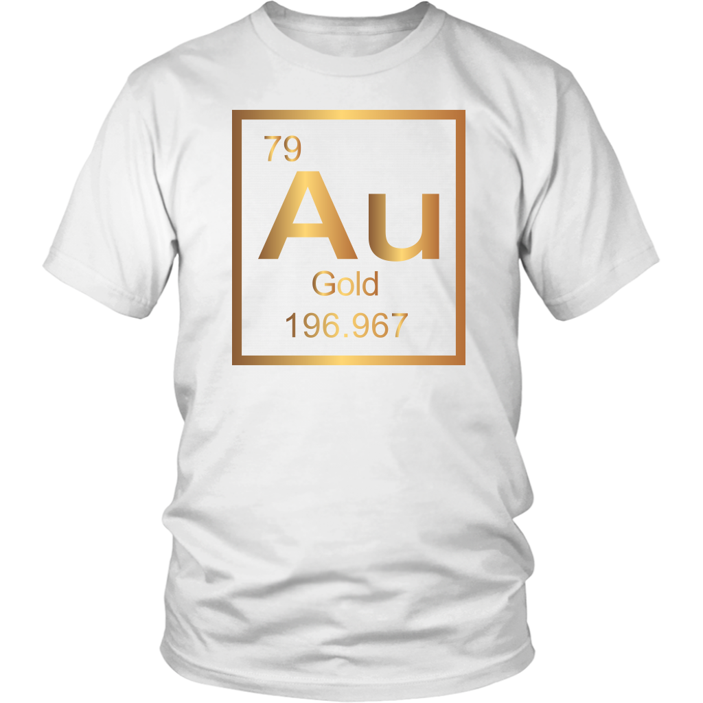 Gold "Au" Periodic Table Element - Unisex + Women's T-Shirt