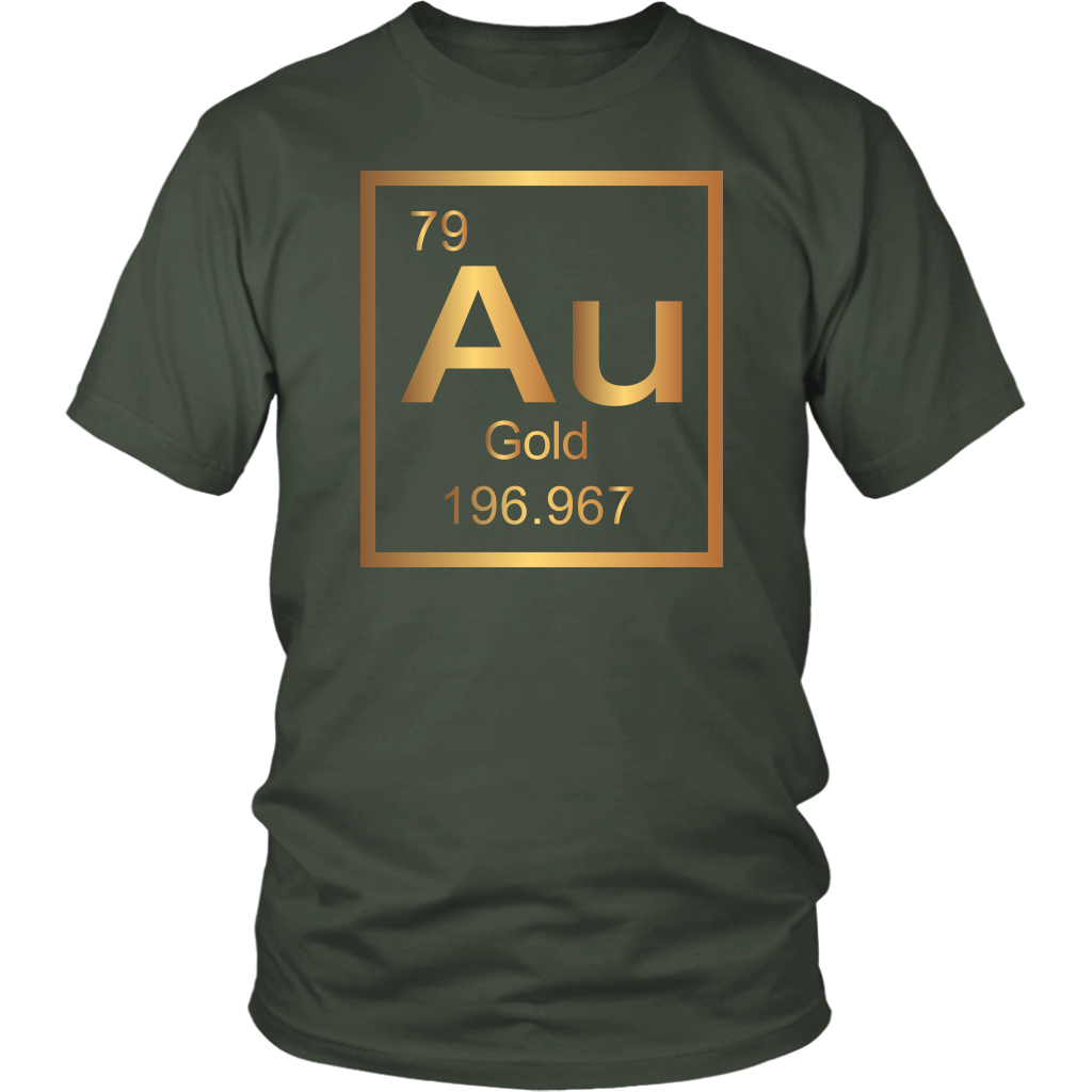 Gold "Au" Periodic Table Element - Unisex + Women's T-Shirt