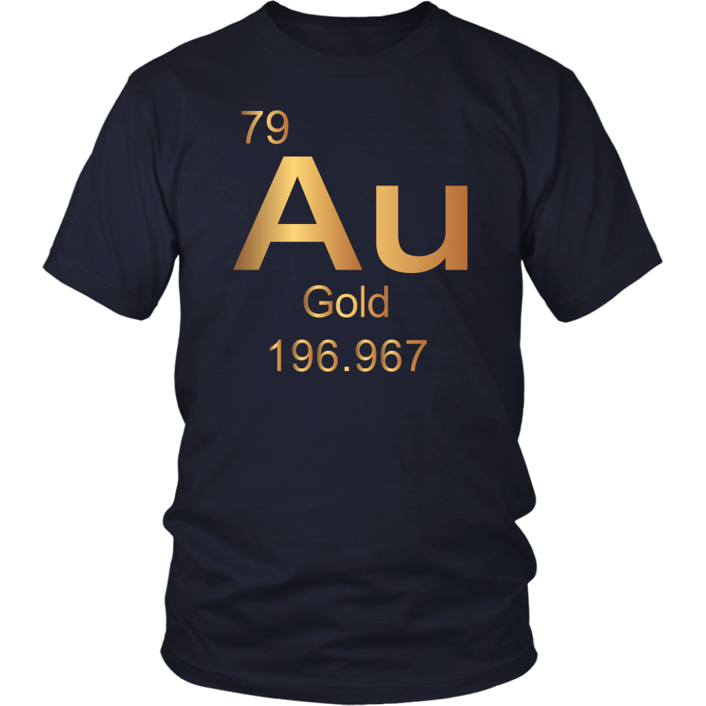 Gold "Au" The Element - Unisex + Women's T-Shirt