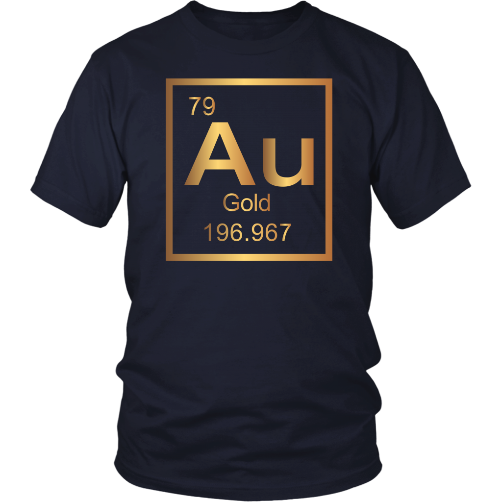 Gold "Au" Periodic Table Element - Unisex + Women's T-Shirt