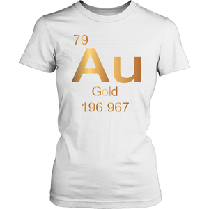 Gold "Au" The Element - Unisex + Women's T-Shirt