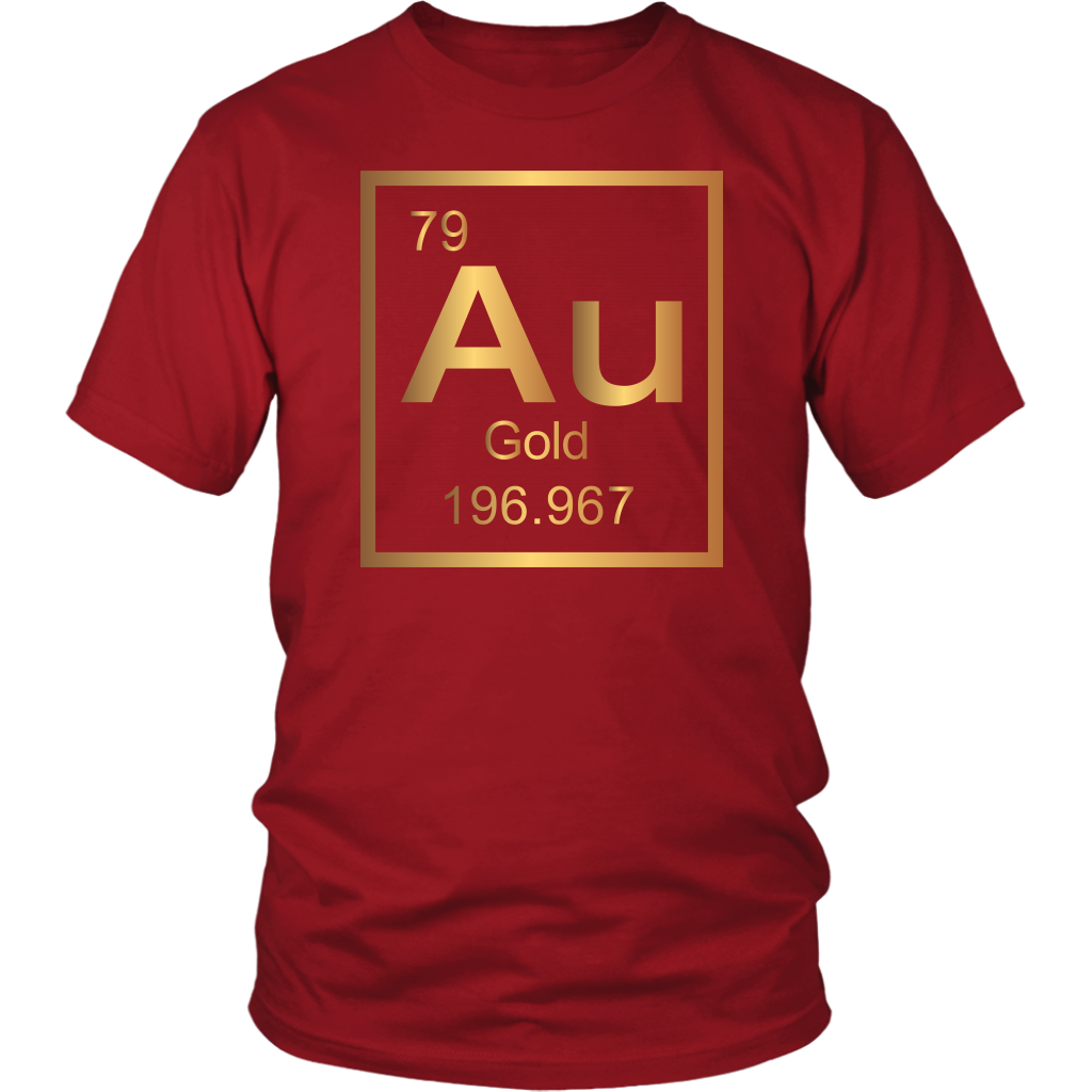 Gold "Au" Periodic Table Element - Unisex + Women's T-Shirt