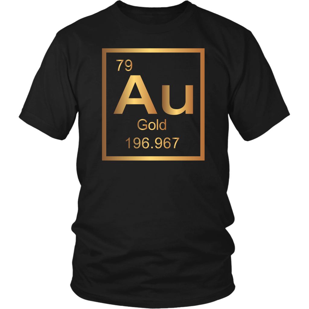 Gold "Au" Periodic Table Element - Unisex + Women's T-Shirt