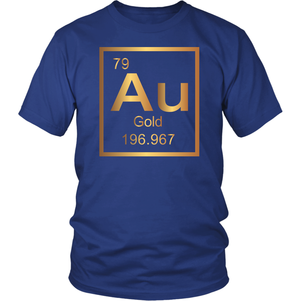Gold "Au" Periodic Table Element - Unisex + Women's T-Shirt
