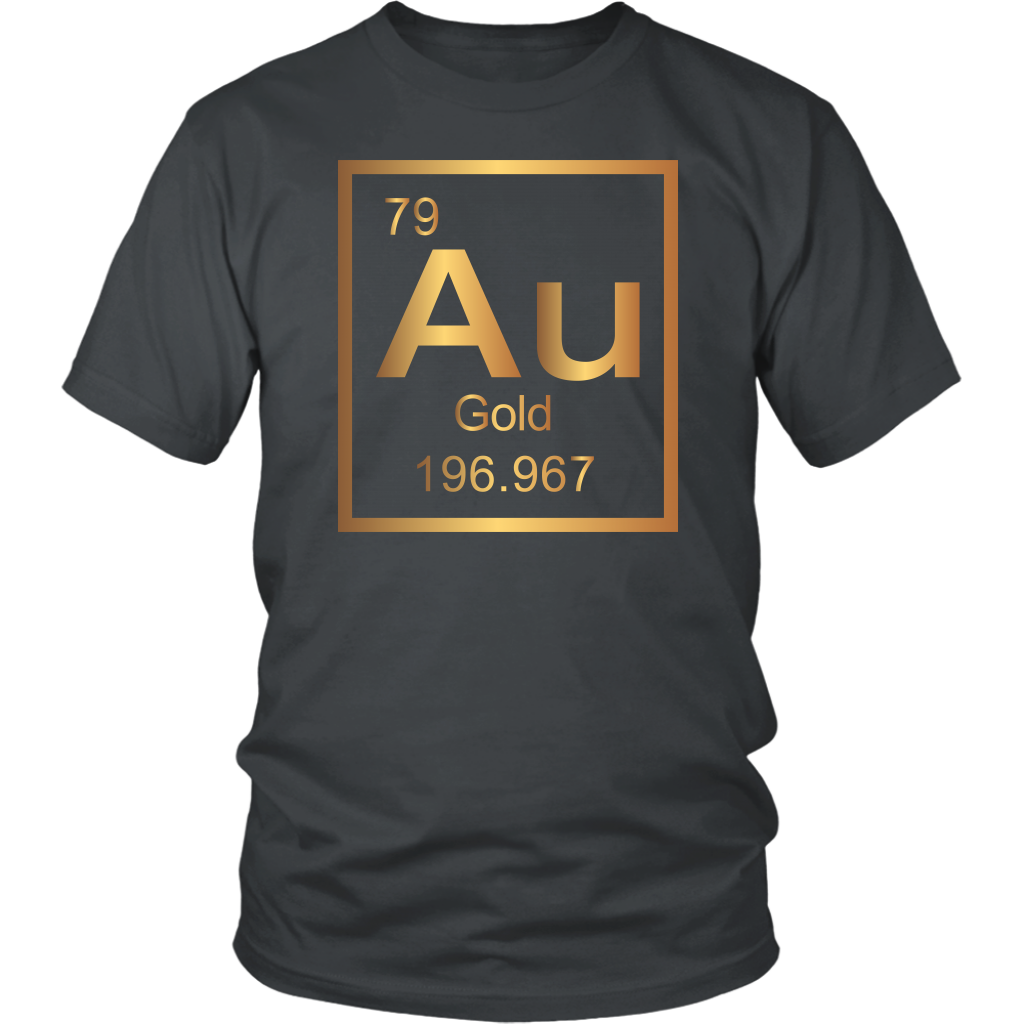 Gold "Au" Periodic Table Element - Unisex + Women's T-Shirt