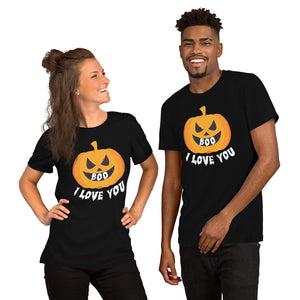 Boo I Love You - Smiling Pumpkin - Halloween Unisex T-Shirt