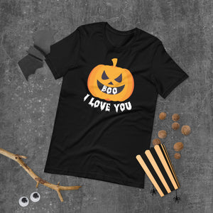 Boo I Love You - Smiling Pumpkin - Halloween Unisex T-Shirt