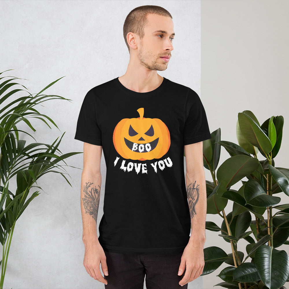 Boo I Love You - Smiling Pumpkin - Halloween Unisex T-Shirt